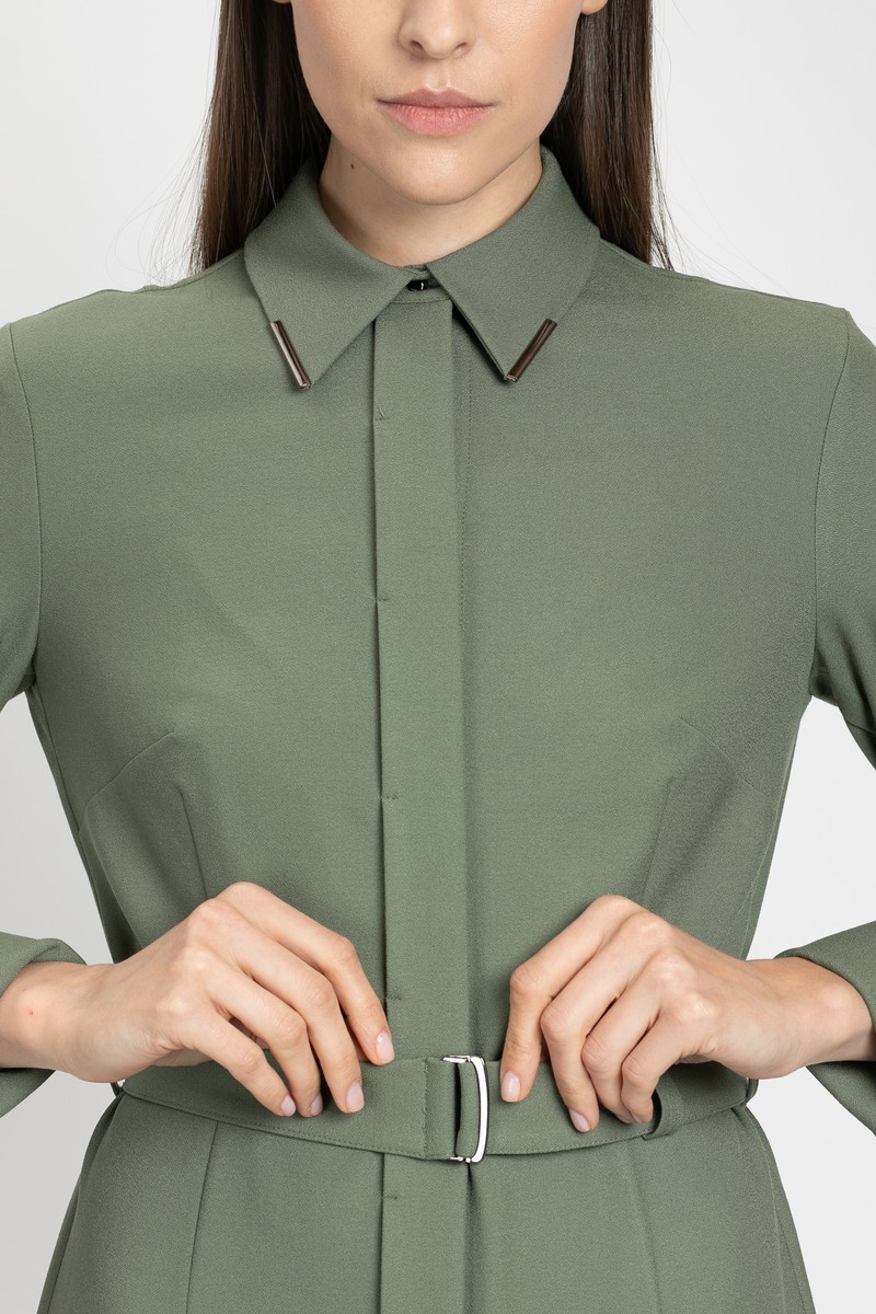 Платье-рубашка VASSA&Co, пол женский, цвет коричневый, фото №5