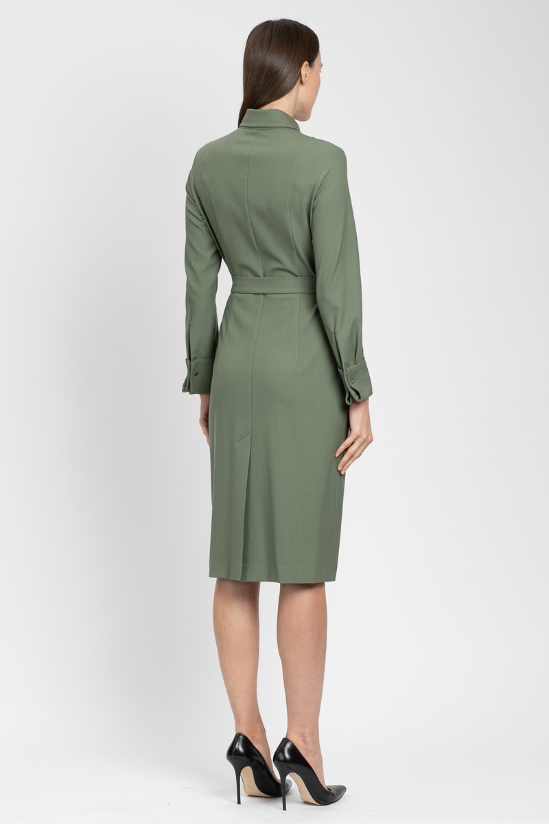 Платье-рубашка VASSA&Co, пол женский, цвет коричневый, фото №6