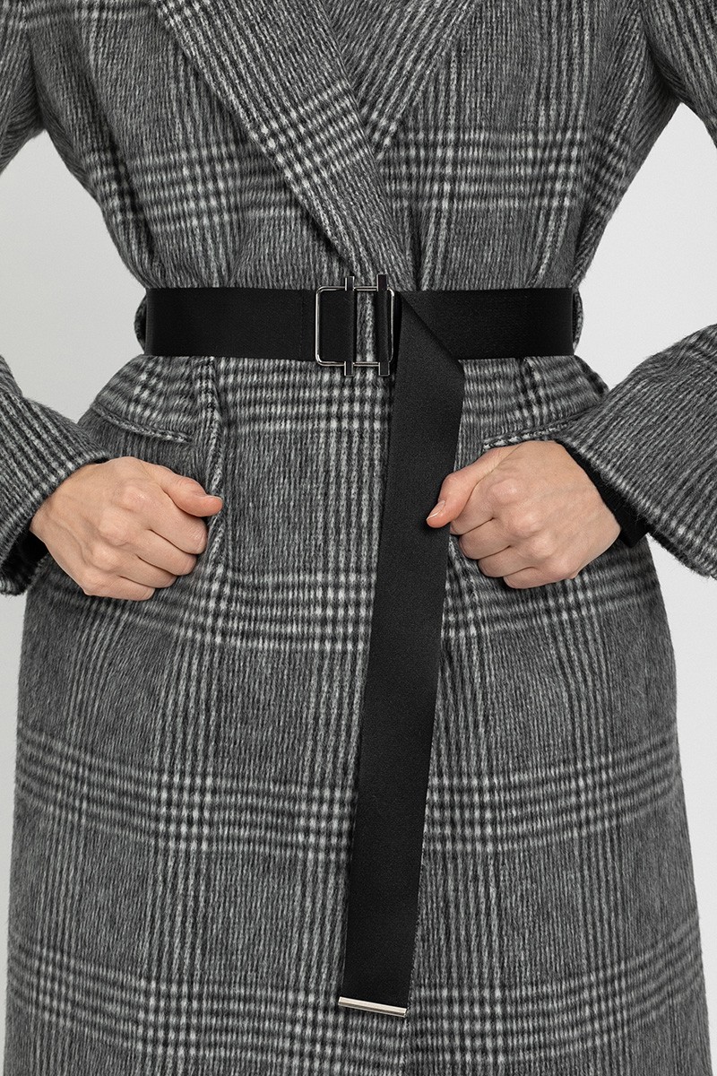 Пальто с поясом VASSA&Co, пол female, цвет серый, фото №5