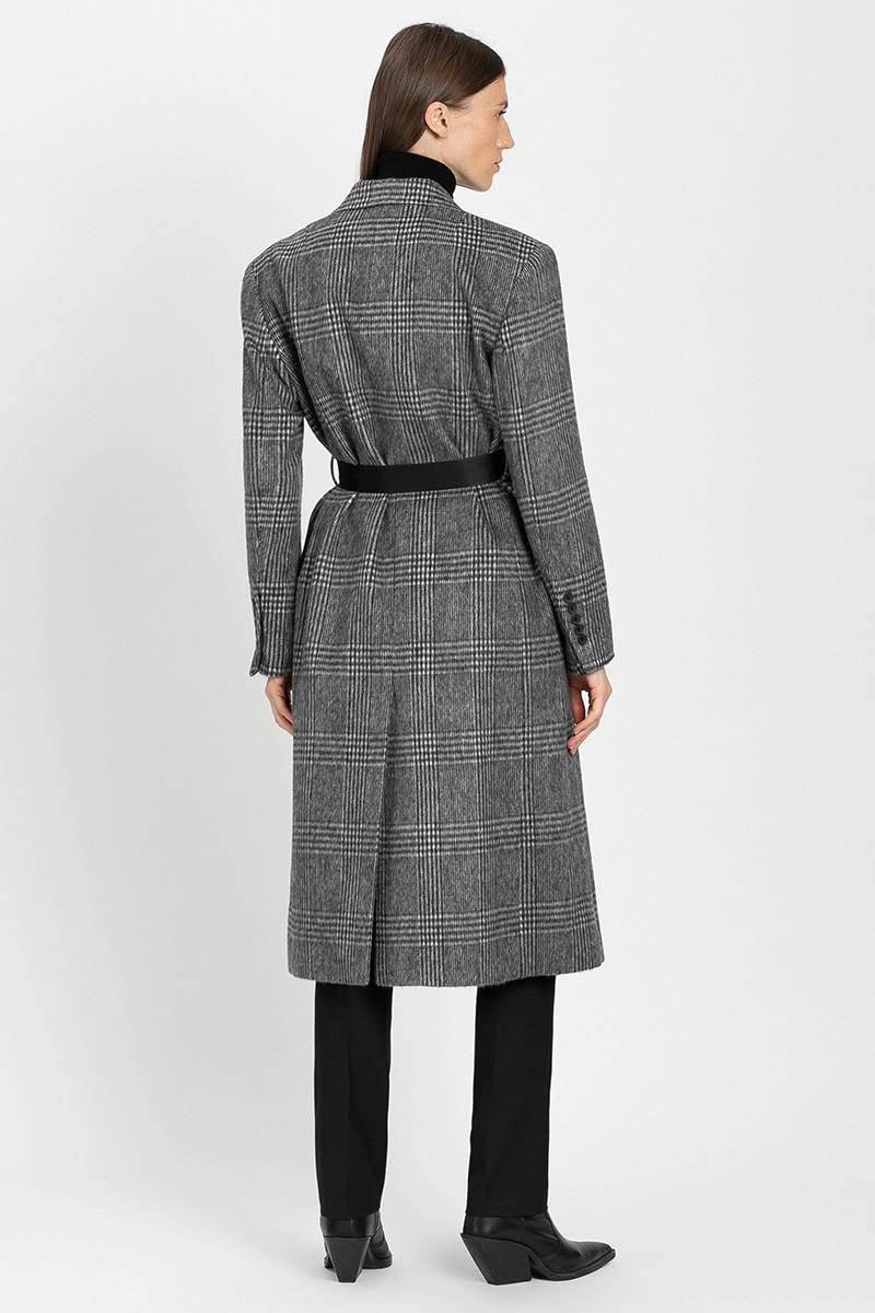 Пальто с поясом VASSA&Co, пол female, цвет серый