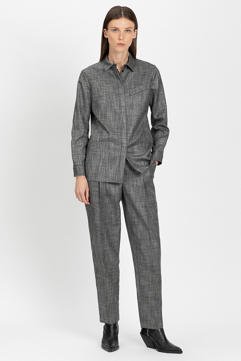 Блузка прямого силуэта VASSA&Co, пол женский, цвет черный