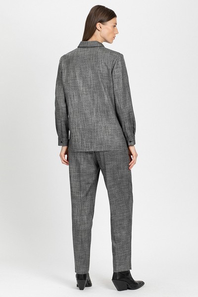 Блузка прямого силуэта VASSA&Co, пол женский, цвет черный, фото №5