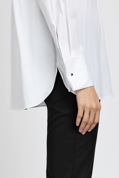 Блузка свободного силуэта VASSA&Co, пол женский, цвет белый, фото №3