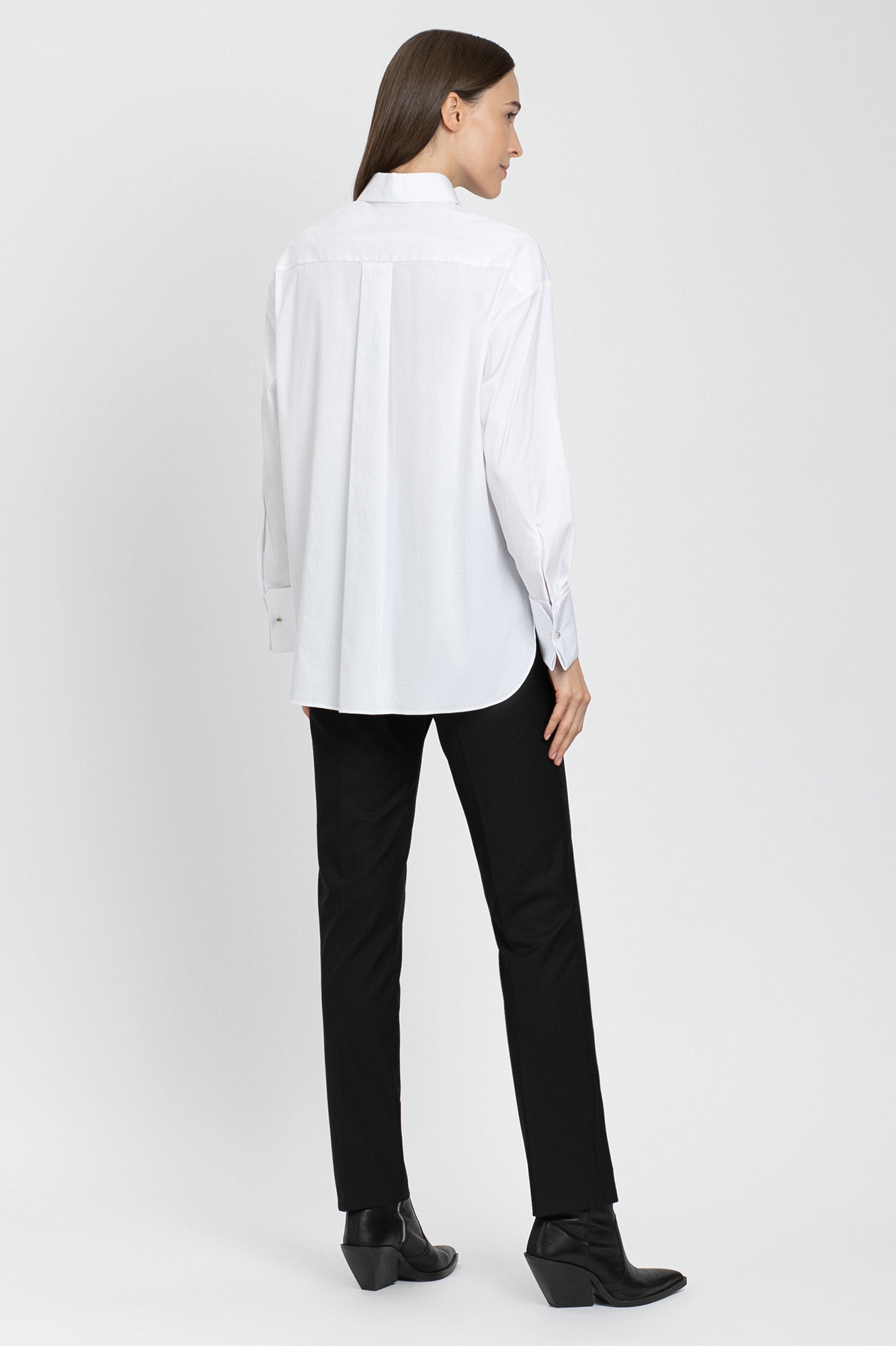 Блузка свободного силуэта VASSA&Co, пол женский, цвет белый