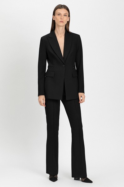 Жакет приталенного кроя VASSA&Co, пол женский, цвет черный, фото №2