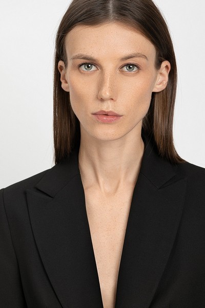 Жакет приталенного кроя VASSA&Co, пол женский, цвет черный, фото №3