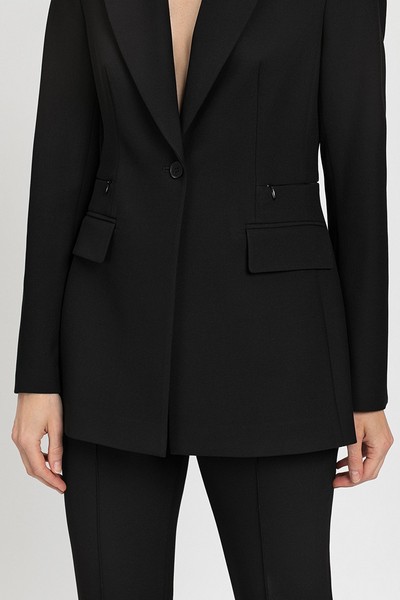 Жакет приталенного кроя VASSA&Co, пол женский, цвет черный, фото №5