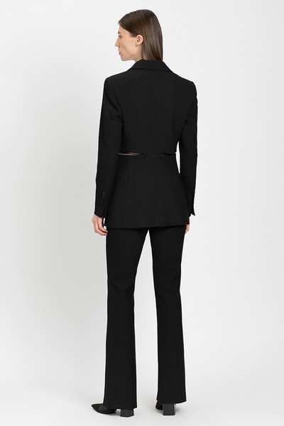 Жакет приталенного кроя VASSA&Co, пол женский, цвет черный, фото №6