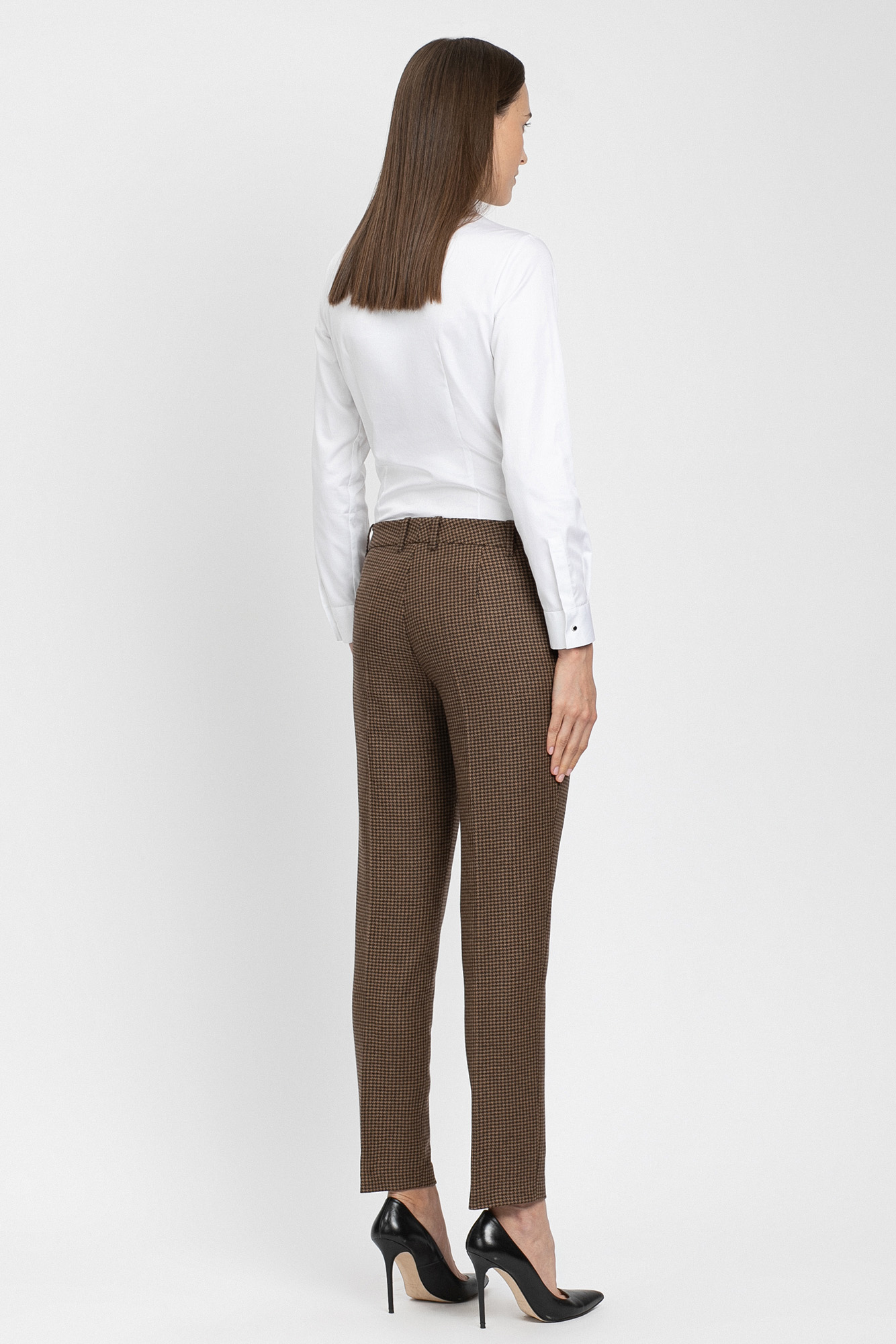 Брюки классические VASSA&Co, пол женский, цвет коричневый