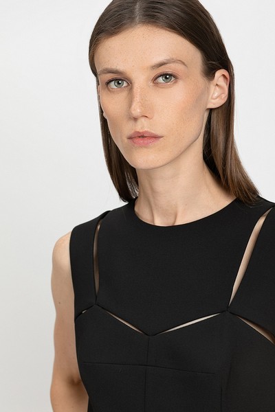 Платье VASSA&Co, пол женский, цвет черный, фото №2