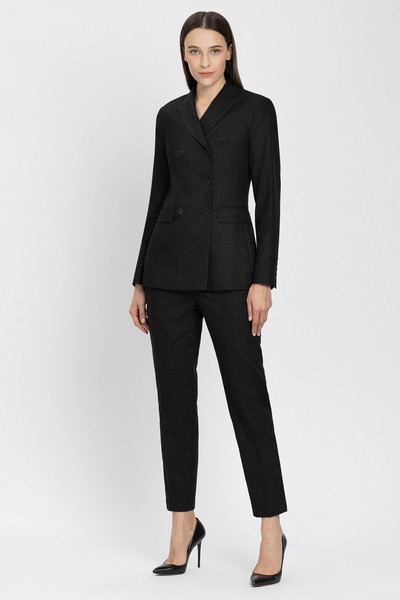 Двубортный жакет VASSA&Co, пол женский, цвет серый, фото №2