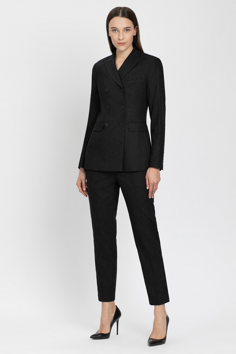 Двубортный жакет VASSA&Co, пол женский, цвет серый, фото №2