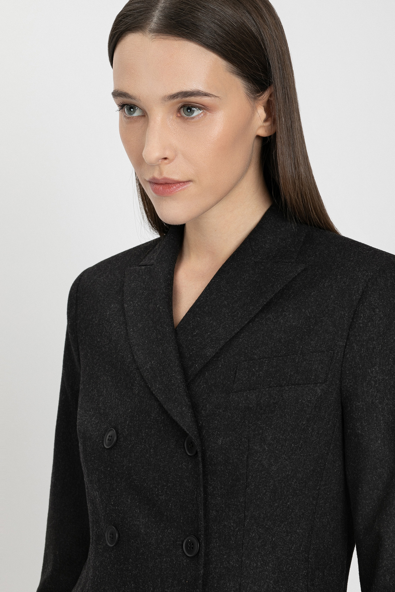 Двубортный жакет VASSA&Co, пол женский, цвет серый