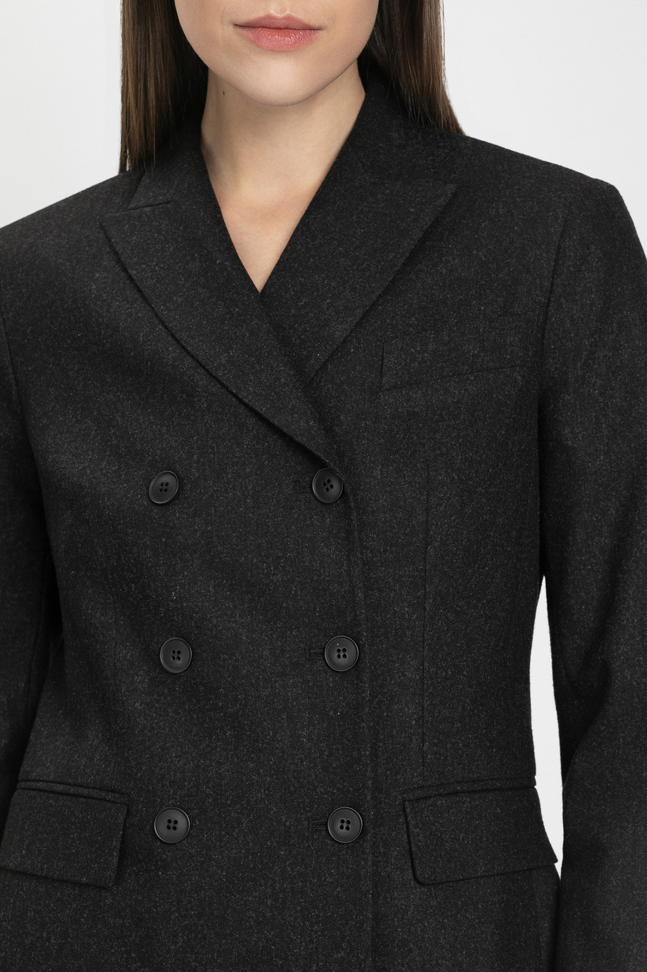 Двубортный жакет VASSA&Co, пол женский, цвет серый