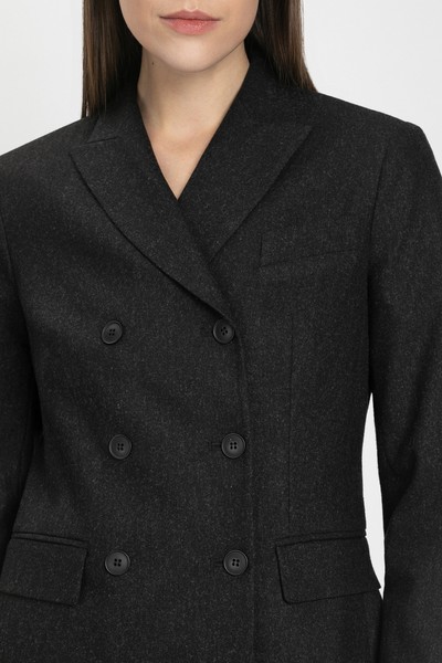 Двубортный жакет VASSA&Co, пол женский, цвет серый, фото №6