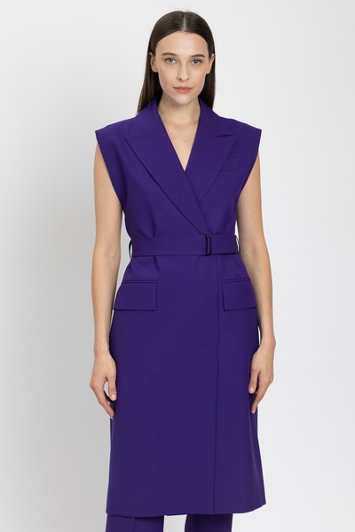 Удлиненный жилет VASSA&Co, пол женский, цвет фиолетовый, фото №3
