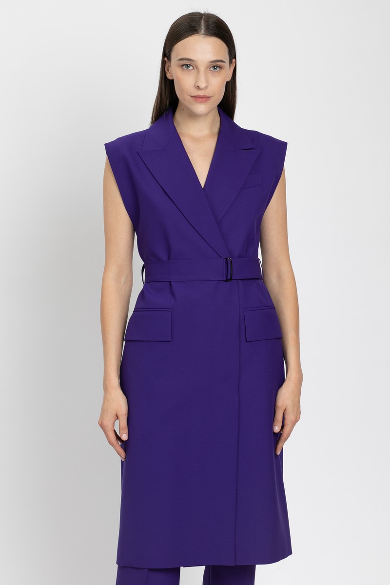 Удлиненный жилет VASSA&Co, пол женский, цвет фиолетовый, фото №3