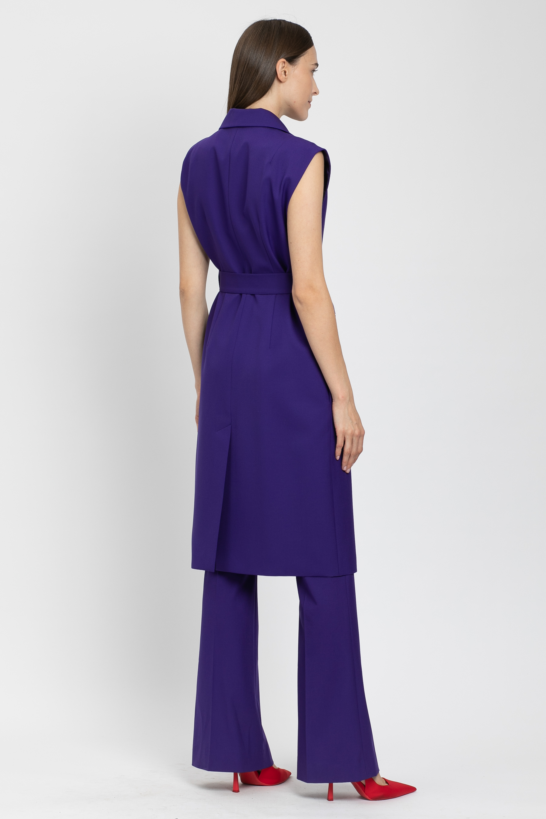 Удлиненный жилет VASSA&Co, пол женский, цвет фиолетовый