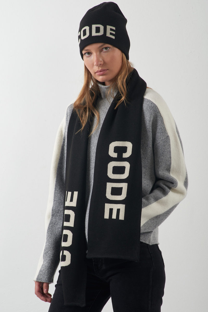 Шарф VASSA CODE, пол женский, цвет черный