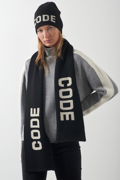 Шарф VASSA CODE, пол женский, цвет черный, фото №4