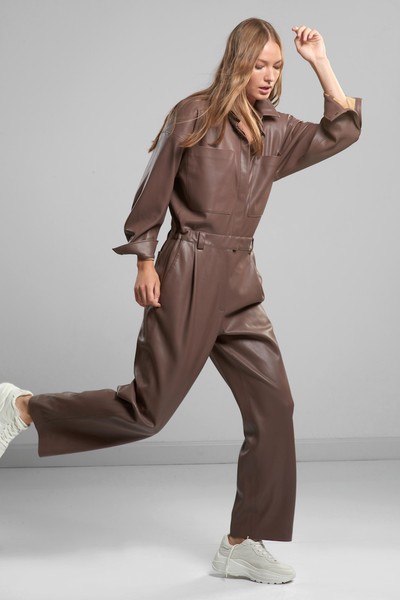 Комбинезон из экокожи VASSA CODE, пол женский, цвет коричневый, фото №2