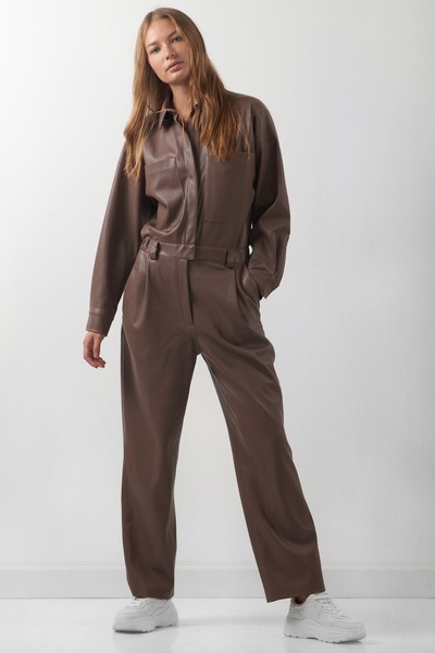 Комбинезон из экокожи VASSA CODE, пол женский, цвет коричневый, фото №3