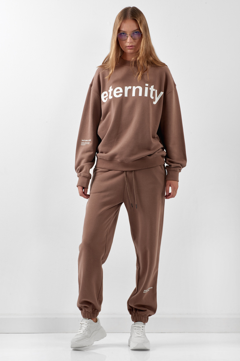 Свитшот с принтом VASSA CODE, пол женский, цвет коричневый