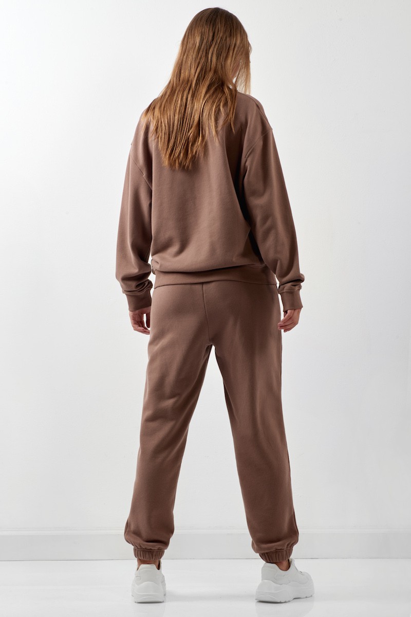 Свитшот с принтом VASSA CODE, пол женский, цвет коричневый, фото №3