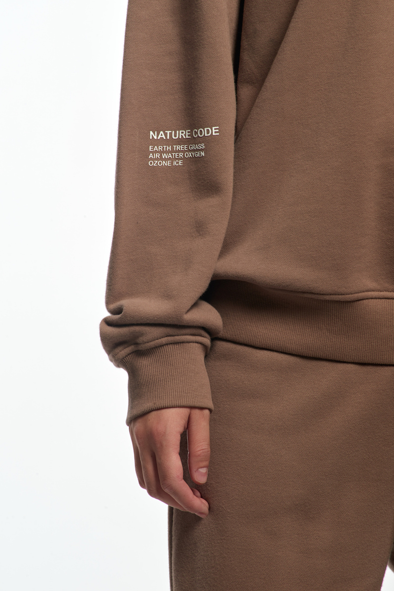 Свитшот с принтом VASSA CODE, пол женский, цвет коричневый