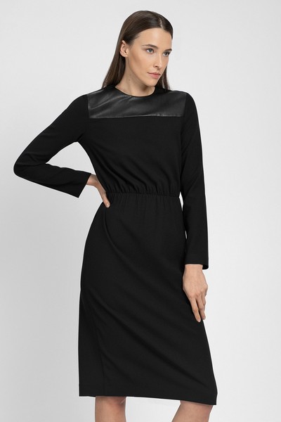 Минималистичное платье VASSA&Co, пол женский, цвет черный, фото №2