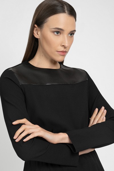 Минималистичное платье VASSA&Co, пол женский, цвет черный, фото №3