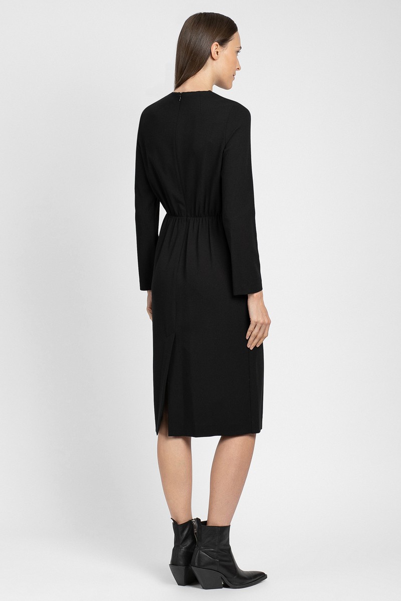Минималистичное платье VASSA&Co, пол женский, цвет черный, фото №4