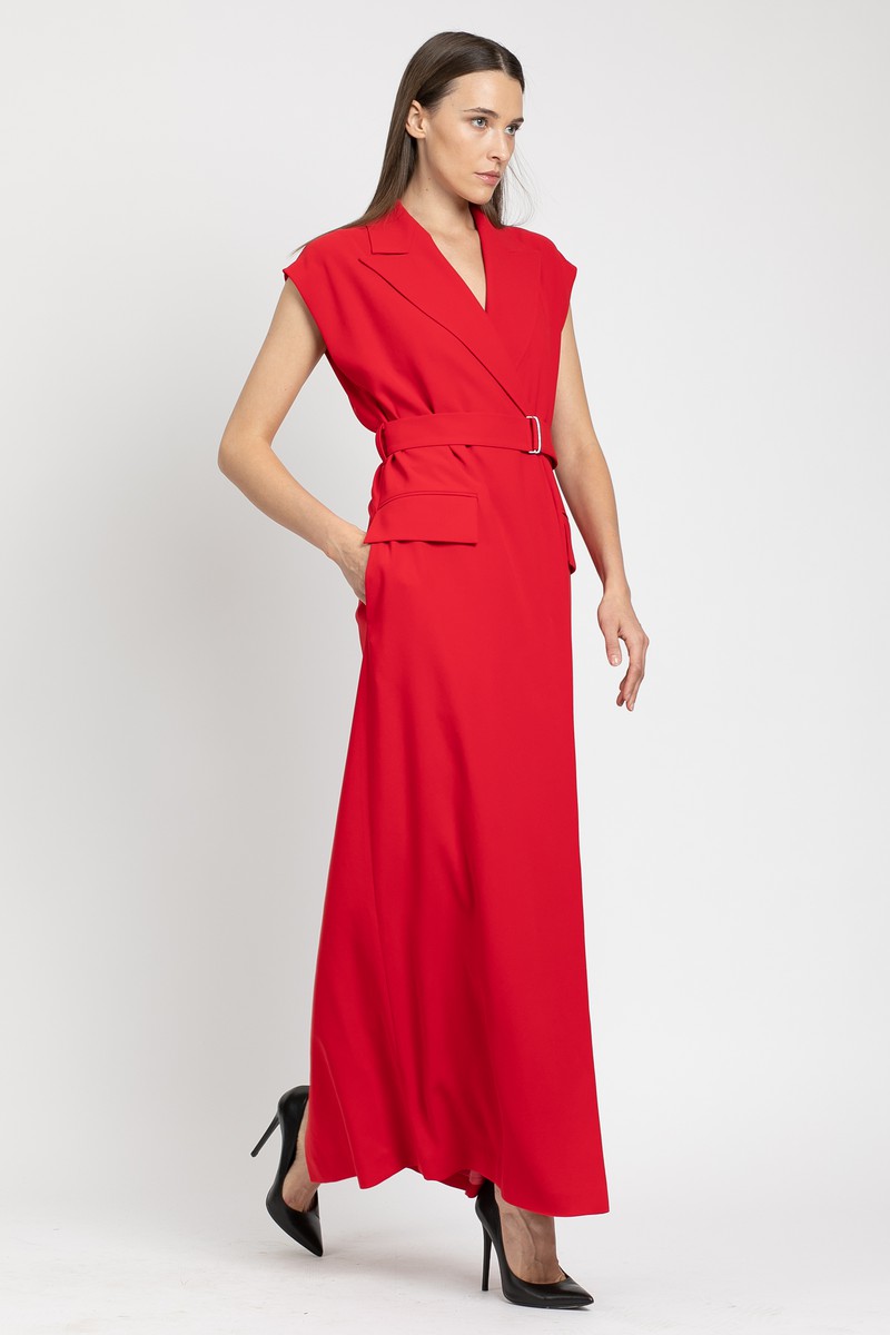 Платье-смокинг VASSA&Co, пол женский, цвет красный, фото №2
