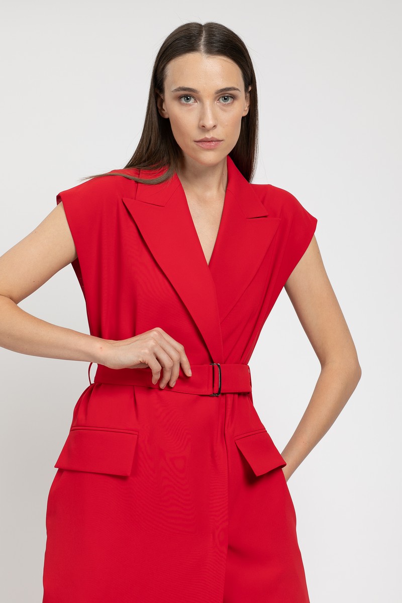 Платье-смокинг VASSA&Co, пол женский, цвет красный, фото №3