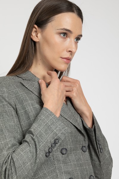 Жакет приталенного кроя VASSA&Co, пол женский, цвет серый, фото №3