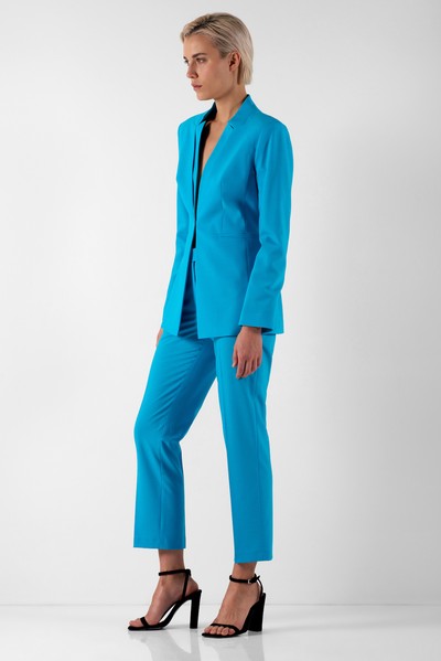 Жакет в голубом цвете VASSA&Co, пол женский, цвет голубой, фото №3