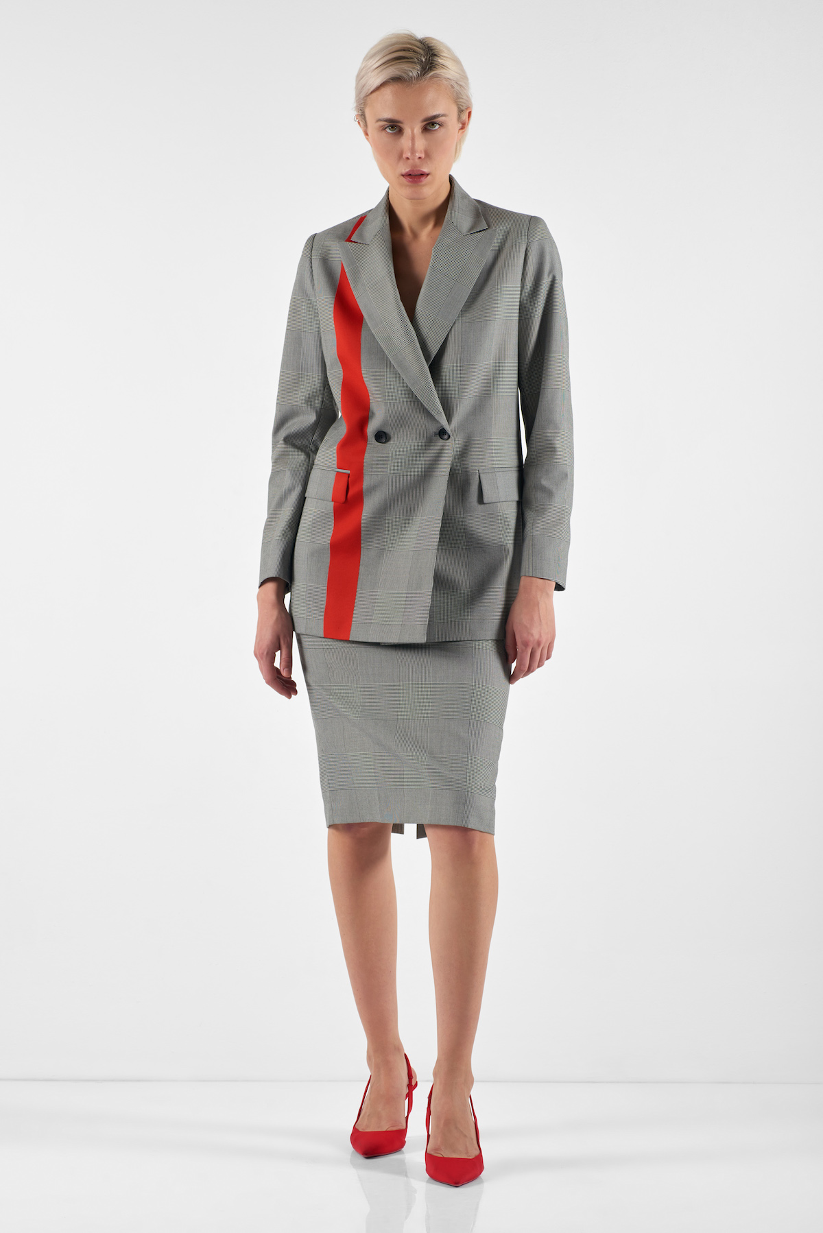 Юбка в клетку VASSA&Co, пол женский, цвет черный, фото №6