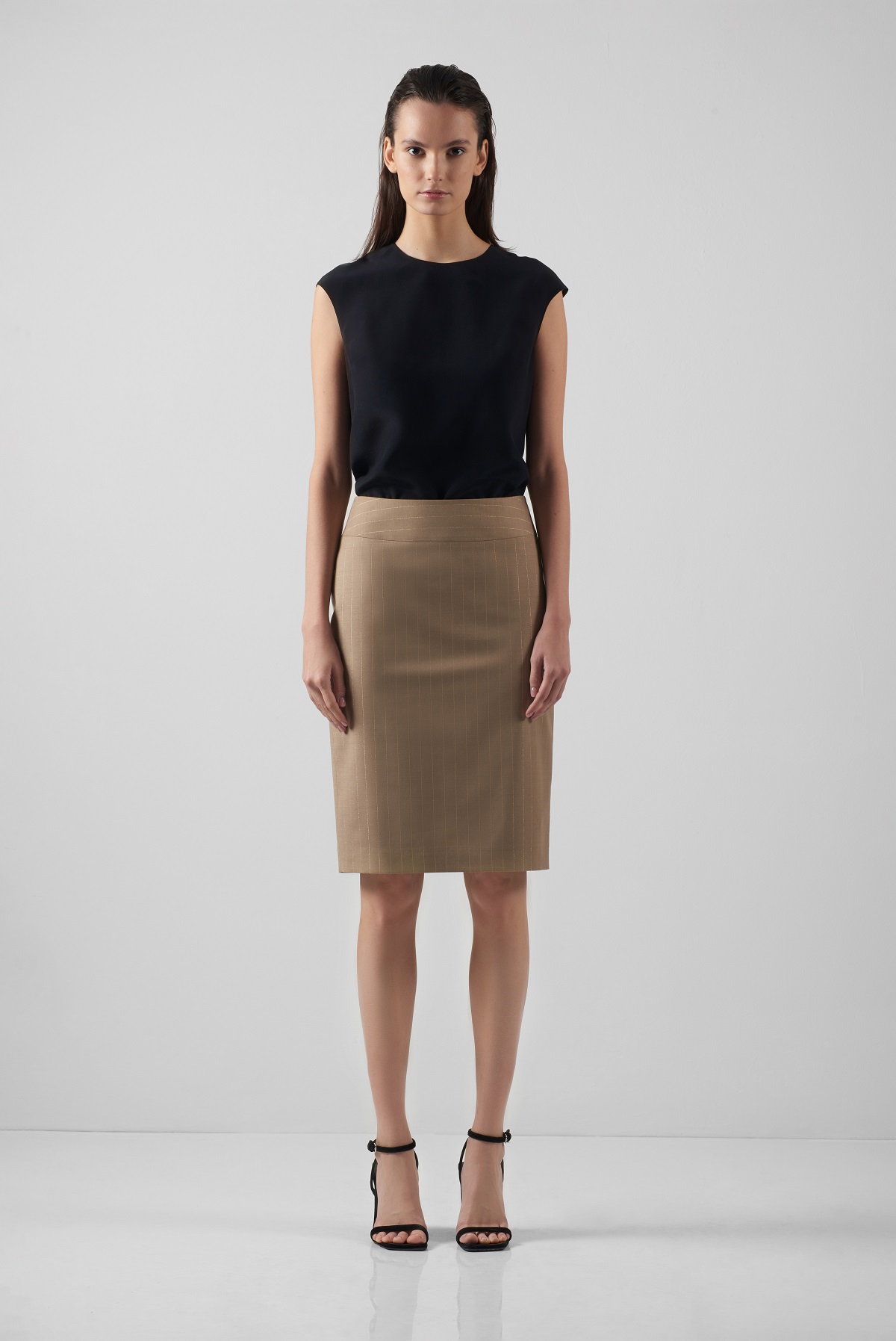 Юбка-карандаш VASSA&Co, пол женский, цвет бежевый, фото №2