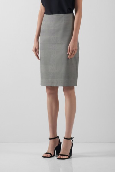 Юбка в клетку VASSA&Co, пол женский, цвет черный, фото №3