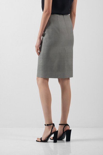 Юбка в клетку VASSA&Co, пол женский, цвет черный, фото №4