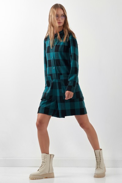 Комбинезон из мягкого трикотажа VASSA CODE, пол женский, цвет зеленый, фото №3