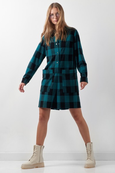 Комбинезон из мягкого трикотажа VASSA CODE, пол женский, цвет зеленый, фото №5