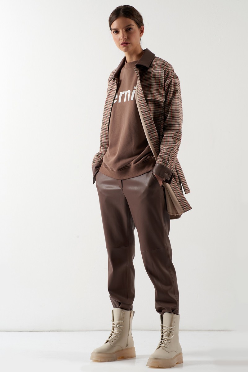 Жакет-рубашка с поясом VASSA CODE, пол женский, цвет коричневый, фото №2