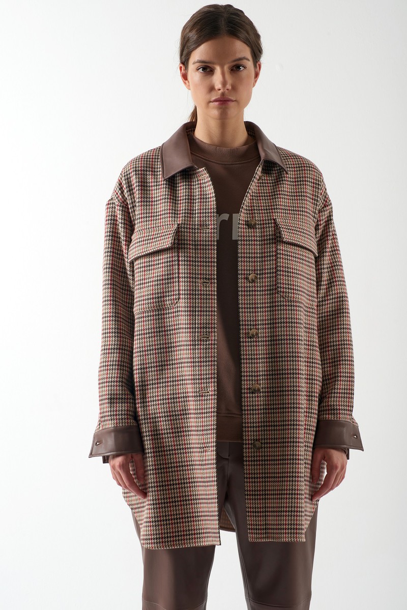 Жакет-рубашка с поясом VASSA CODE, пол женский, цвет коричневый, фото №5