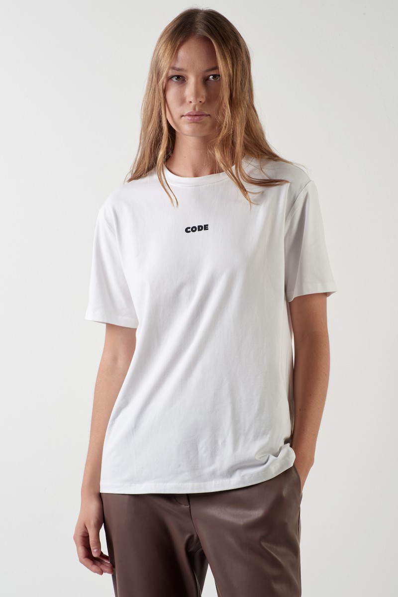 T-shirt VASSA CODE, пол female, цвет white, фото №2