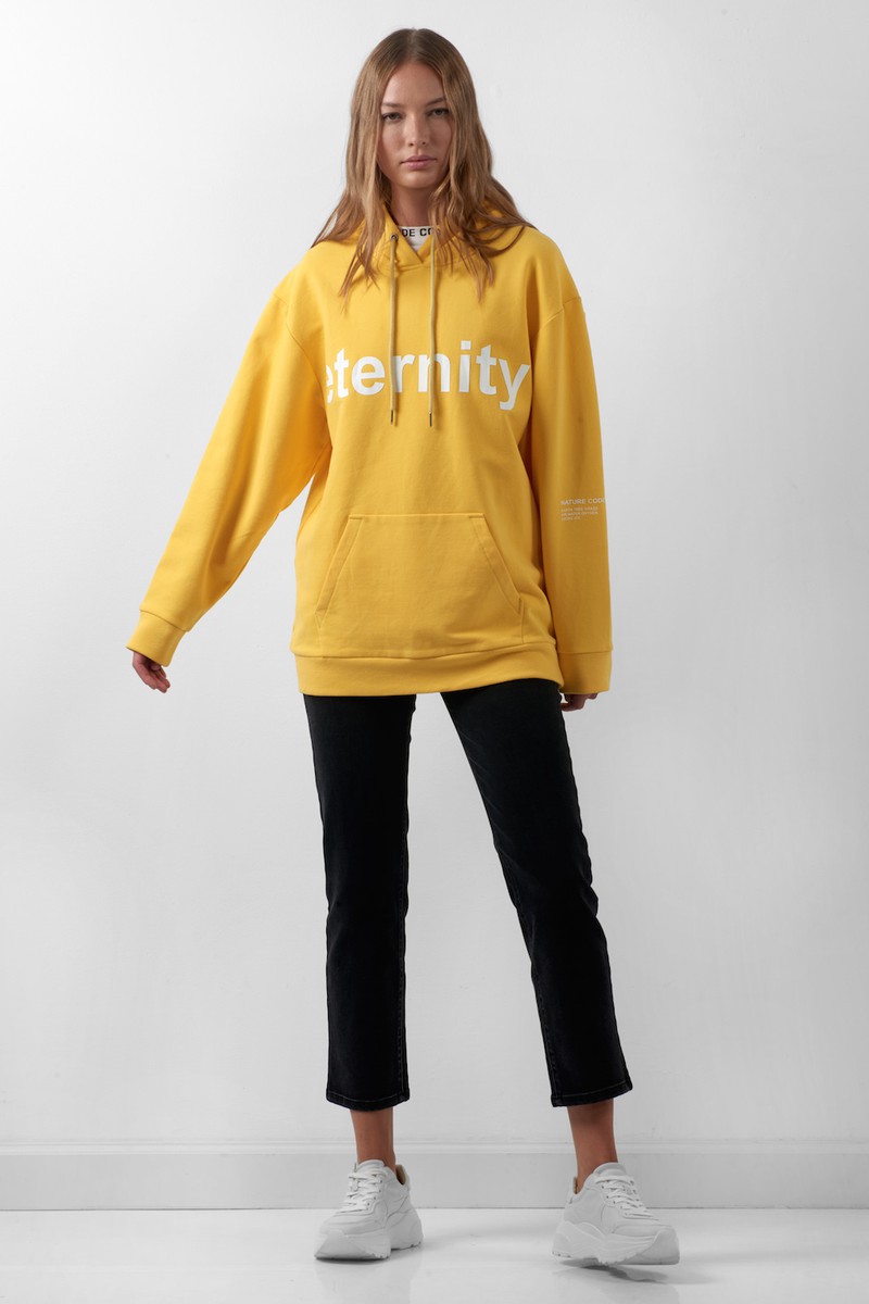 Худи с принтом VASSA CODE, пол женский, цвет желтый, фото №2