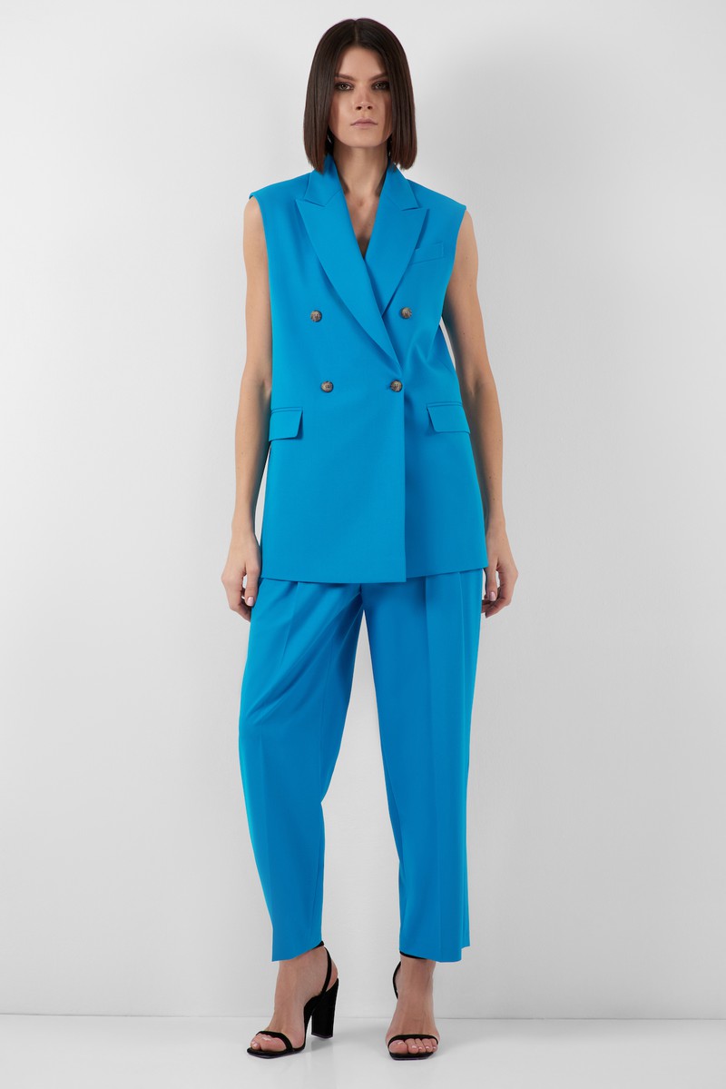 Vest VASSA&Co, пол female, цвет голубой, фото №3