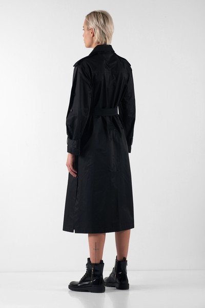 Дизайнерский плащ VASSA&Co, пол женский, цвет черный, фото №4