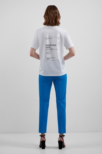 Футболка с дизайнерским принтом VASSA&Co, пол женский, цвет белый, фото №4