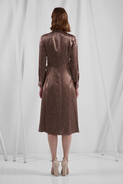 Платье с асимметричным фартуком VASSA&Co, пол женский, цвет бежевый, фото №4